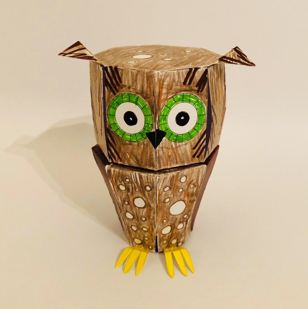Owl moveable sculpture
