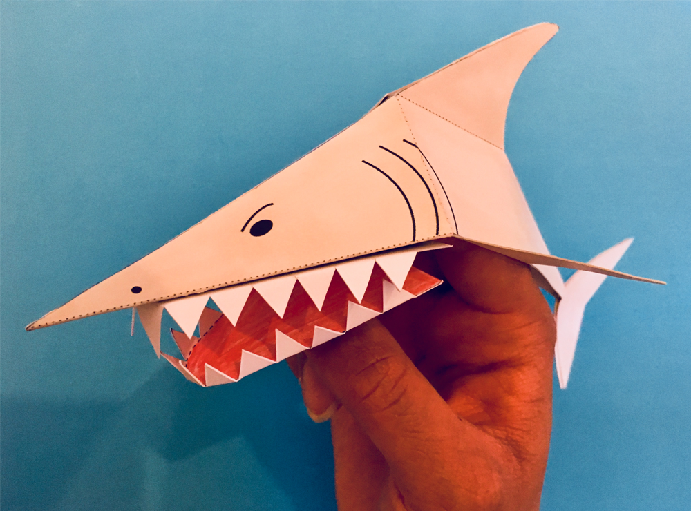 Shark finger puppet