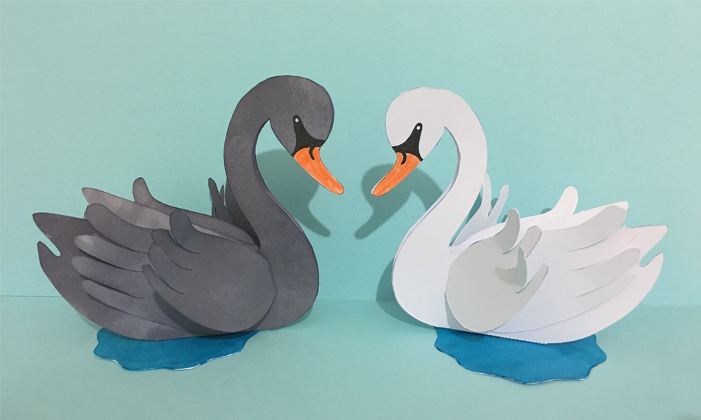 Swans sculpture